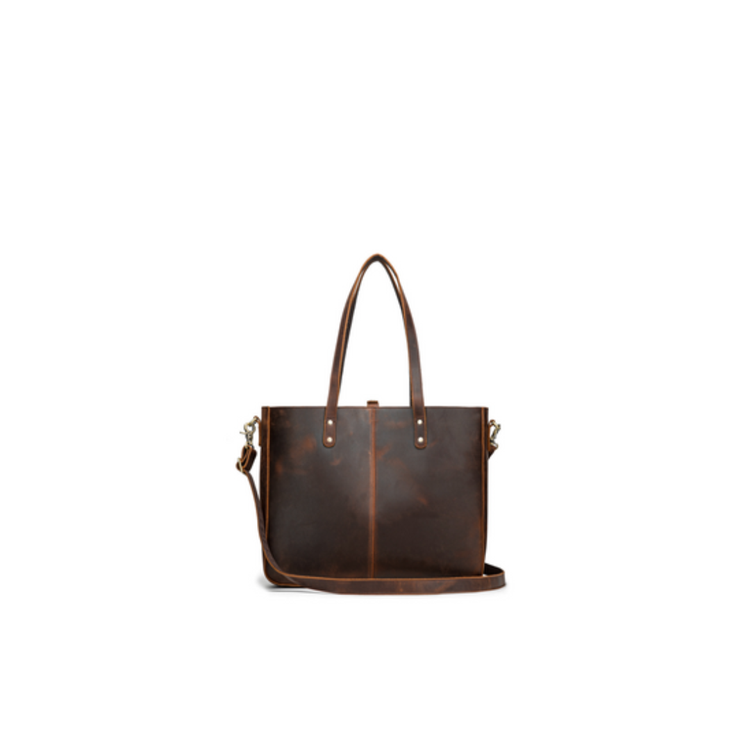 Retro Large First Layer Leather Tote