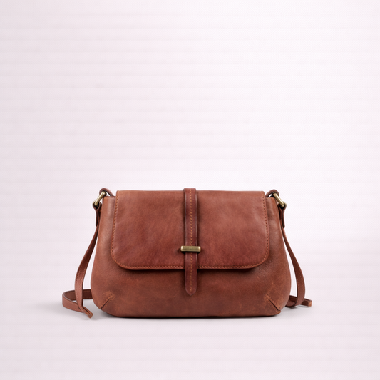 Cowhide Structured Crossbody Bag
