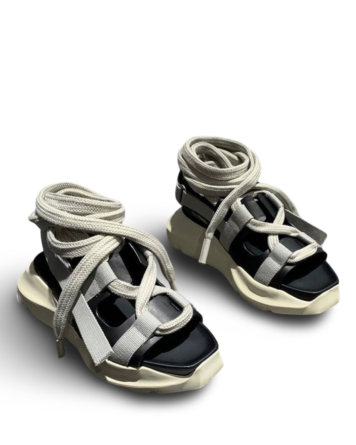 Square Toe Open Toe Fashion Sandals With Cross Straps For Casual Wear
