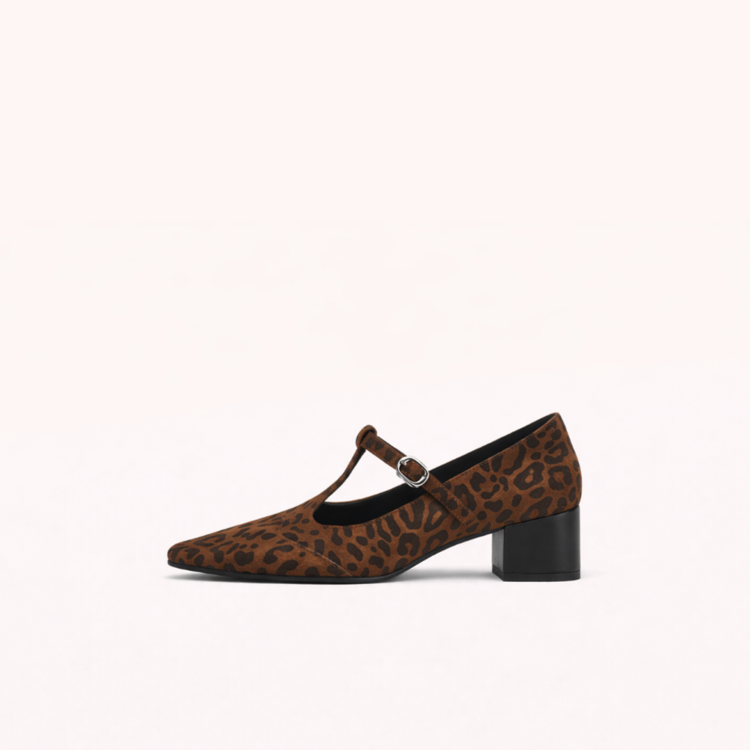 Leopard Print Mary Jane with Block Heel