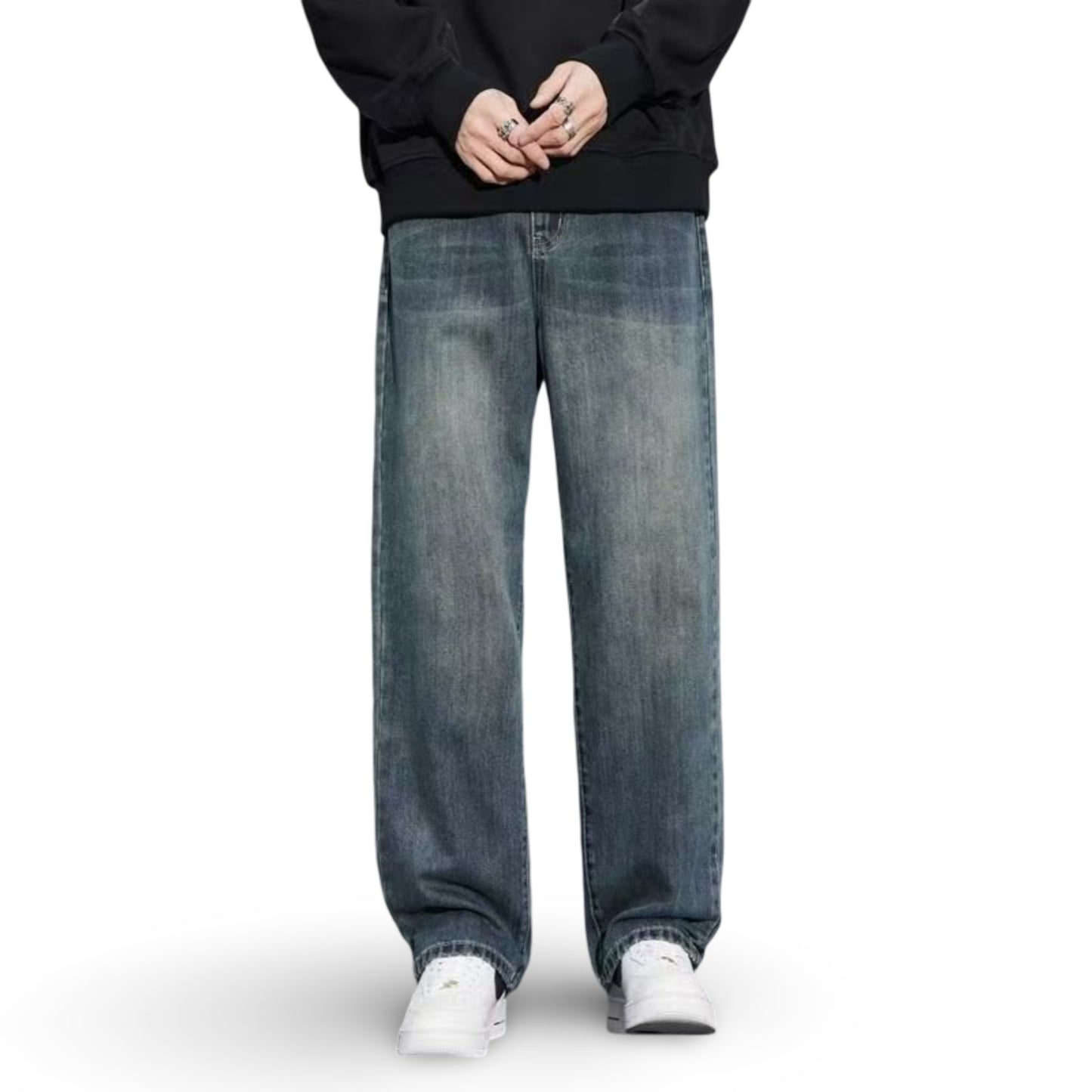 Retro Nostalgic Straight Jeans For Men