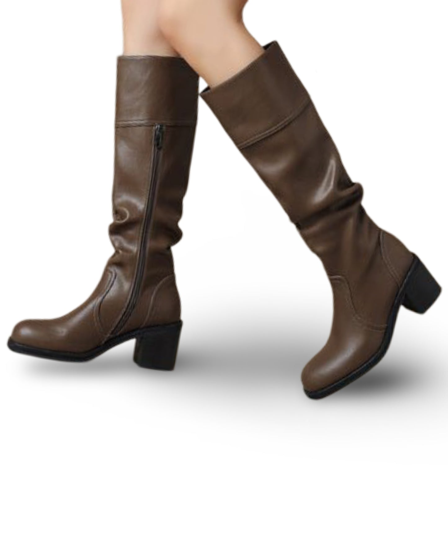 Thick Mid-heel High-top Below The Knee Women's Knight Warm Boots